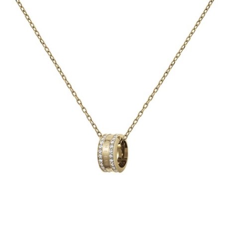 Daniel Wellington Elan Lumine Sparkling Gold Plated Circle Pendant Necklace