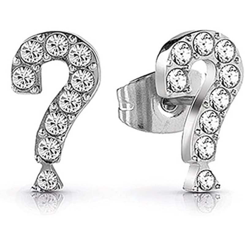 Guess Women's Ear Studs Silver Plated - Ube28068