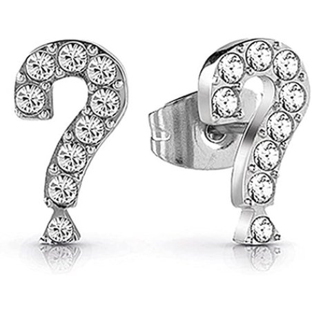 Guess Women's Ear Studs Silver Plated - Ube28068