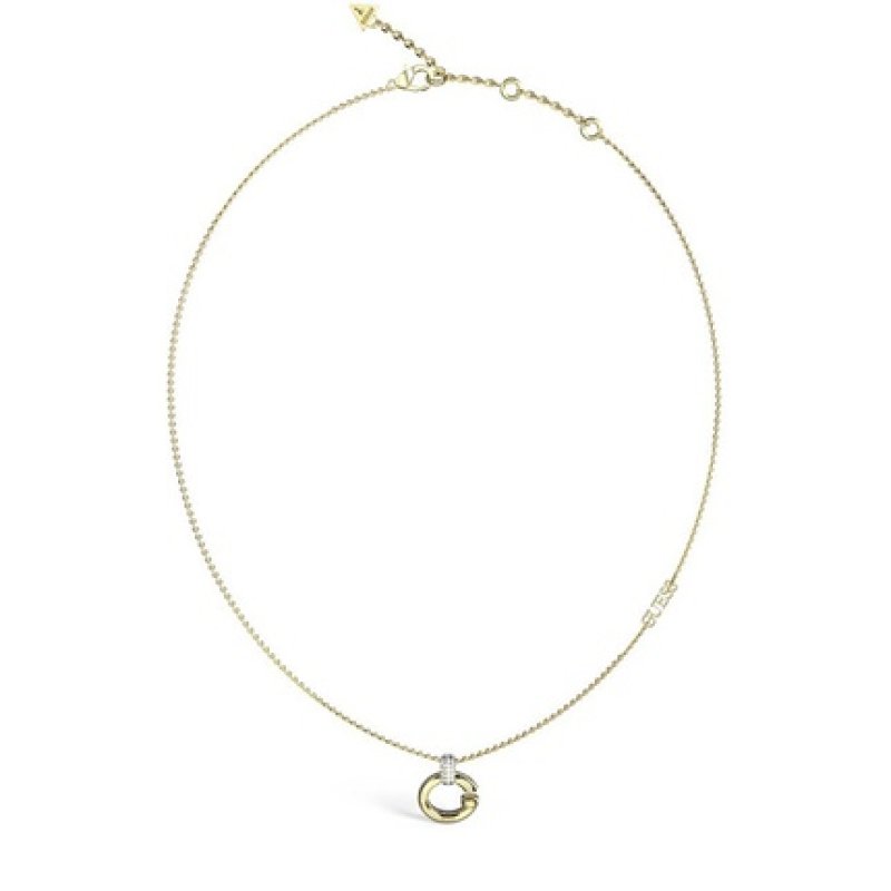 Guess Oh My G Gold Plated Crystal Necklace