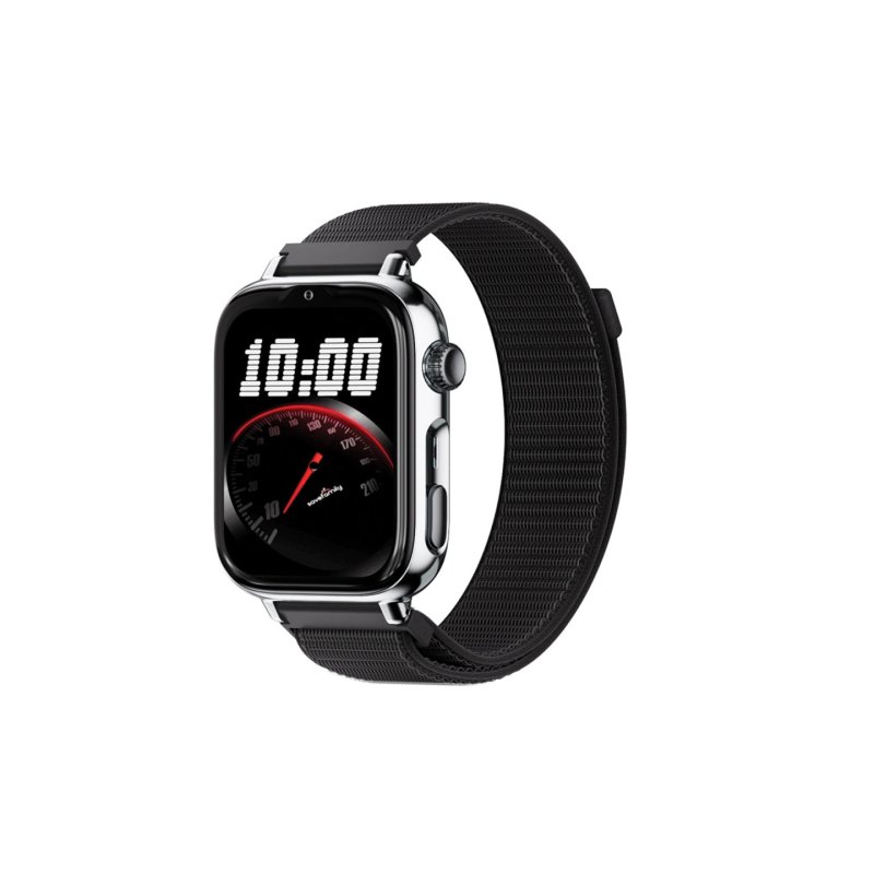 SaveFamily SaveWatch Plus 2 Smartwatch with 4G GPS AMOLED Display - Silver with Black Textile Band