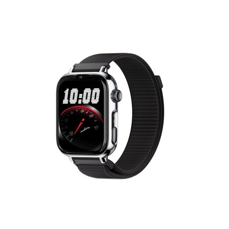SaveFamily SaveWatch Plus 2 Smartwatch with 4G GPS AMOLED Display - Silver with Black Textile Band
