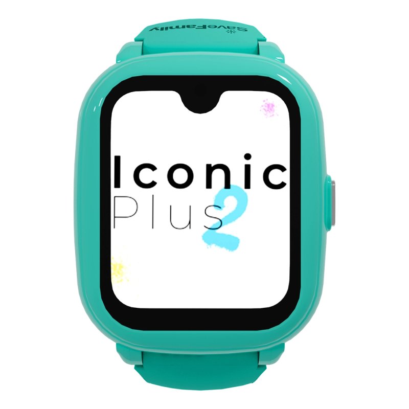SaveFamily Iconic Plus 2 4,52 cm (1.78") 40 mm Numérique Écran tactile 4G Couleur menthe Wifi GPS (satellite)
