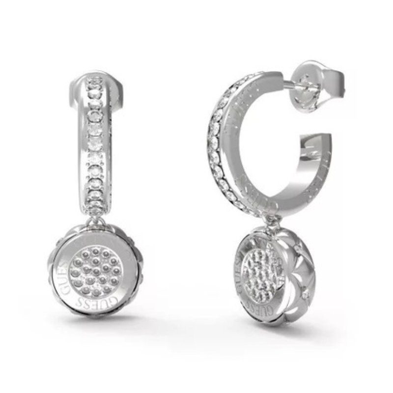 Guess Stylish Steel Earrings With Pendants
