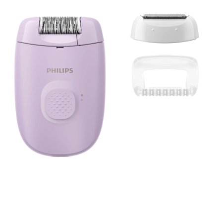 Philips Epilator Series 2000 BRE237/00 Corded Electric Hair Removal Device for Women - Lilac