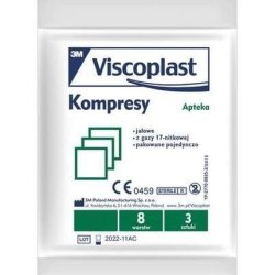 3m Viscoplast Sterile Cotton Gauze Compress 3 Pieces