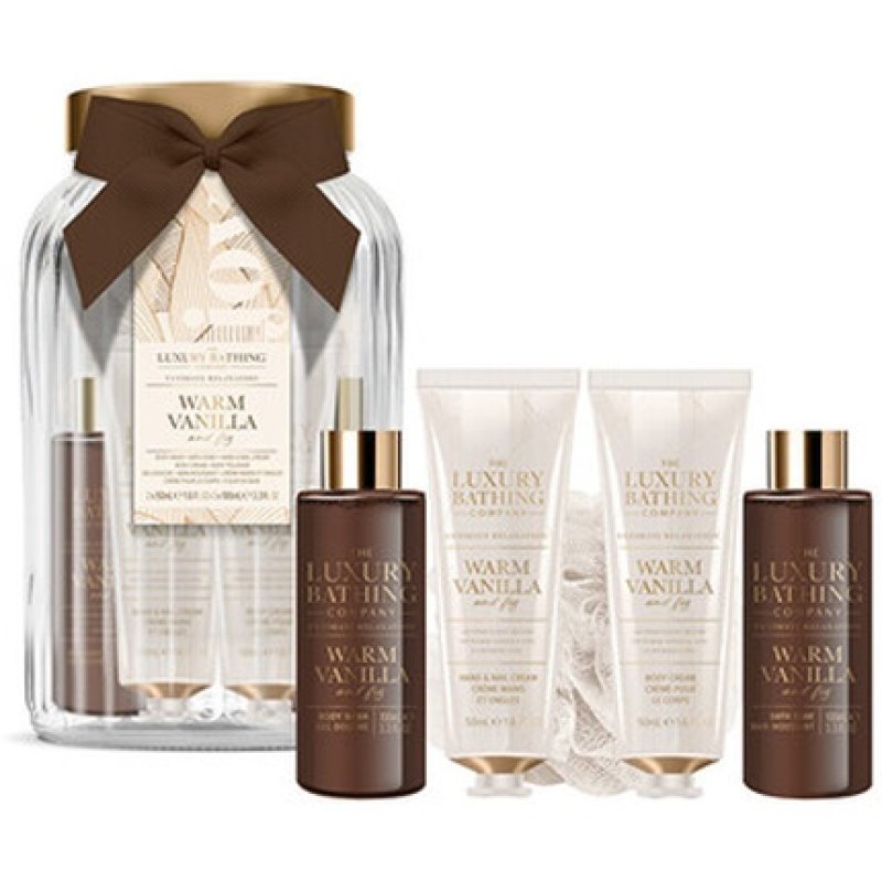 The Luxury Bathing Company Gift Set in Glass Jar Vanilla