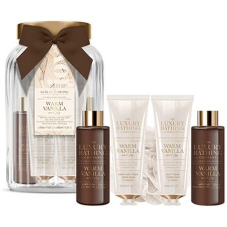 The Luxury Bathing Company Gift Set in Glass Jar Vanilla