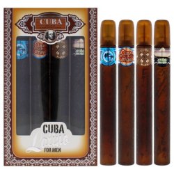 Cuba Latino Collection by Cuba for Men 4 Piece Gift Set 1.17oz EDT Sprays