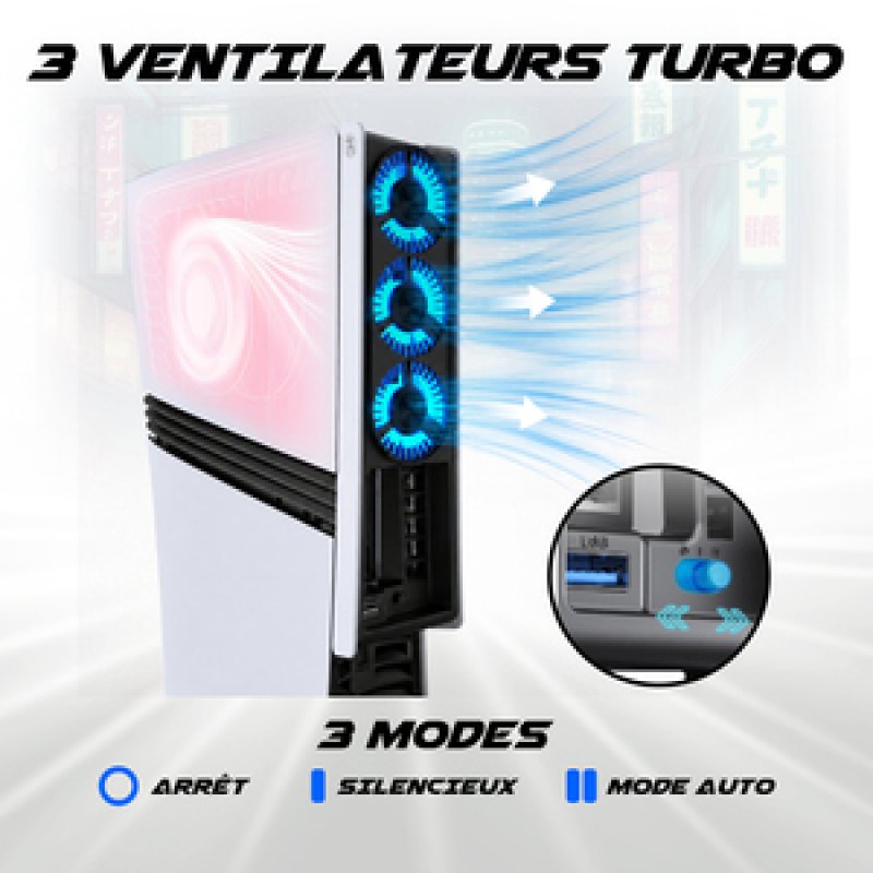 VENTILATEUR CYBER W01 RETROECLAIRE COMPATIBLE PS5 PRO