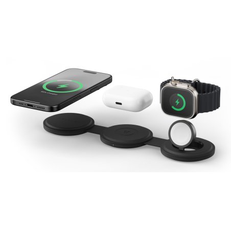 Satechi OntheGo 3-in-1 Headset, Smartphone, Smartwatch Black USB Wireless charging Fast charging Indoor