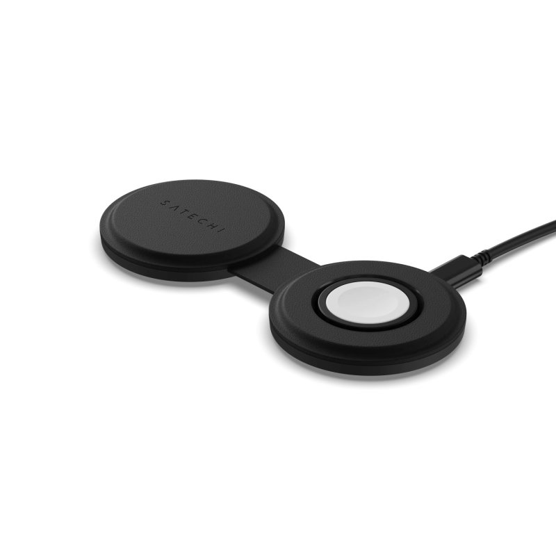 Satechi OntheGo 2-in-1 Casque, Smartphone, Smartwatch Noir USB Recharge sans fil Charge rapide Intérieure