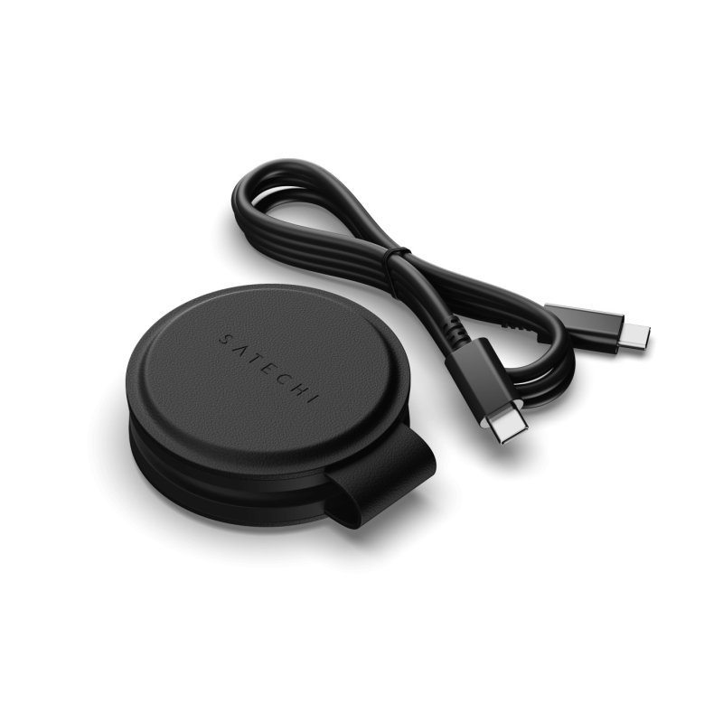 Satechi OntheGo 2-in-1 Casque, Smartphone, Smartwatch Noir USB Recharge sans fil Charge rapide Intérieure