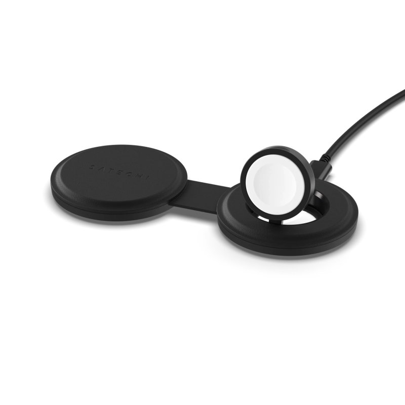 Satechi OntheGo 2-in-1 Casque, Smartphone, Smartwatch Noir USB Recharge sans fil Charge rapide Intérieure
