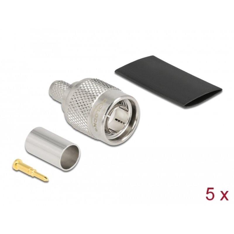 DeLOCK TNC plug for crimping RG-59 with matching shrink tube