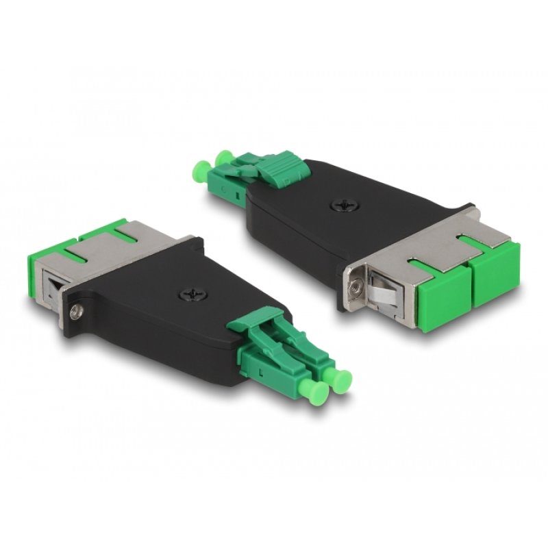 LWL Hybrid Kupplung LC Duplex Stecker zu SC Duplex Buchse grün