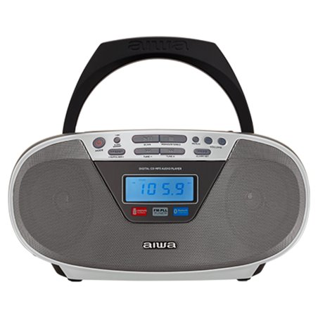 Aiwa BBTU-400SL portable stereo system Analog & digital 6 W FM Silver MP3 playback