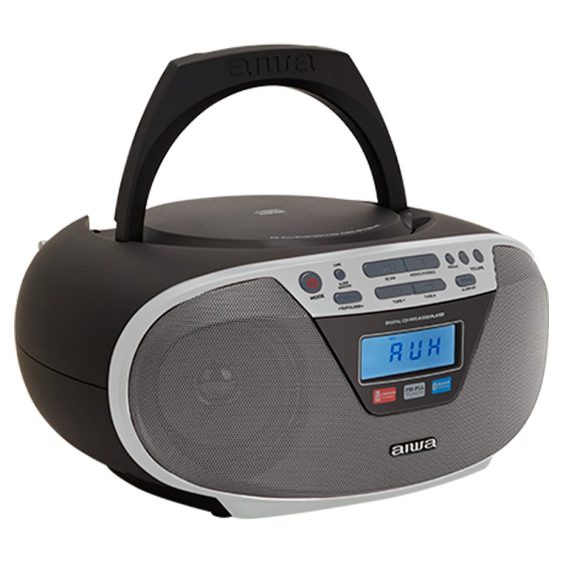 Aiwa BBTU-400SL portable stereo system Analog & digital 6 W FM Silver MP3 playback
