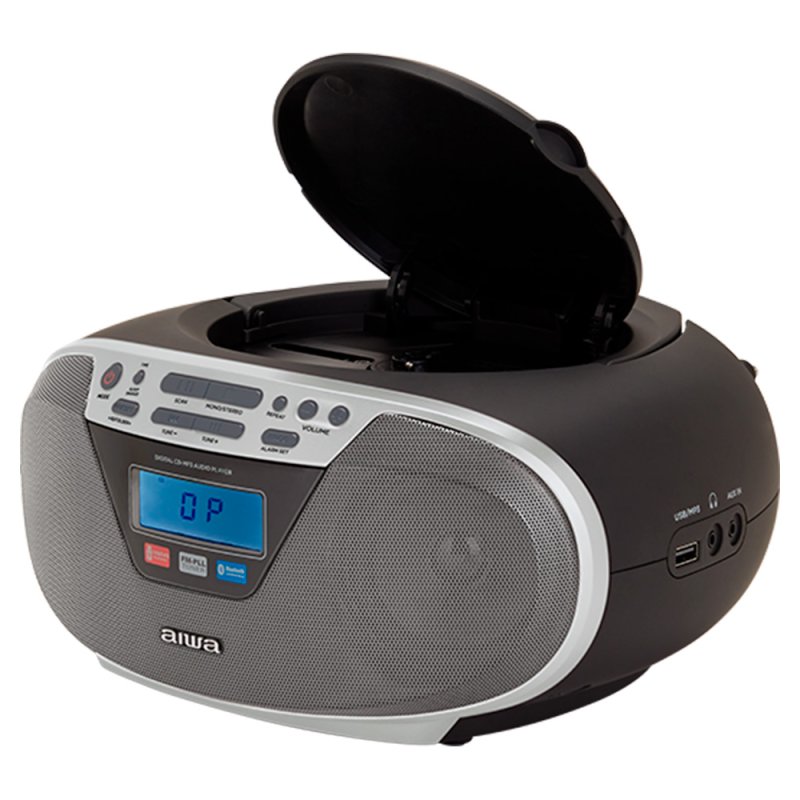 Aiwa BBTU-400SL portable stereo system Analog & digital 6 W FM Silver MP3 playback