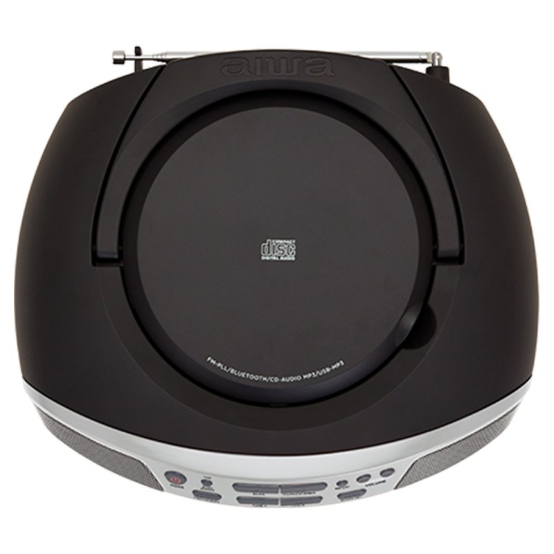 Aiwa BBTU-400SL portable stereo system Analog & digital 6 W FM Silver MP3 playback