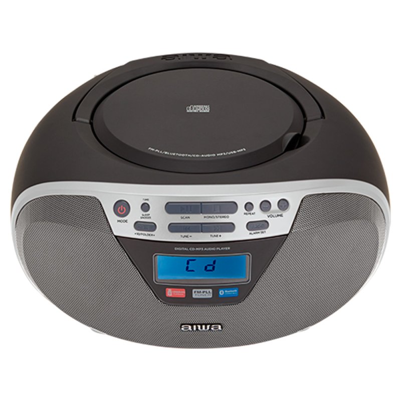 Aiwa BBTU-400SL portable stereo system Analog & digital 6 W FM Silver MP3 playback