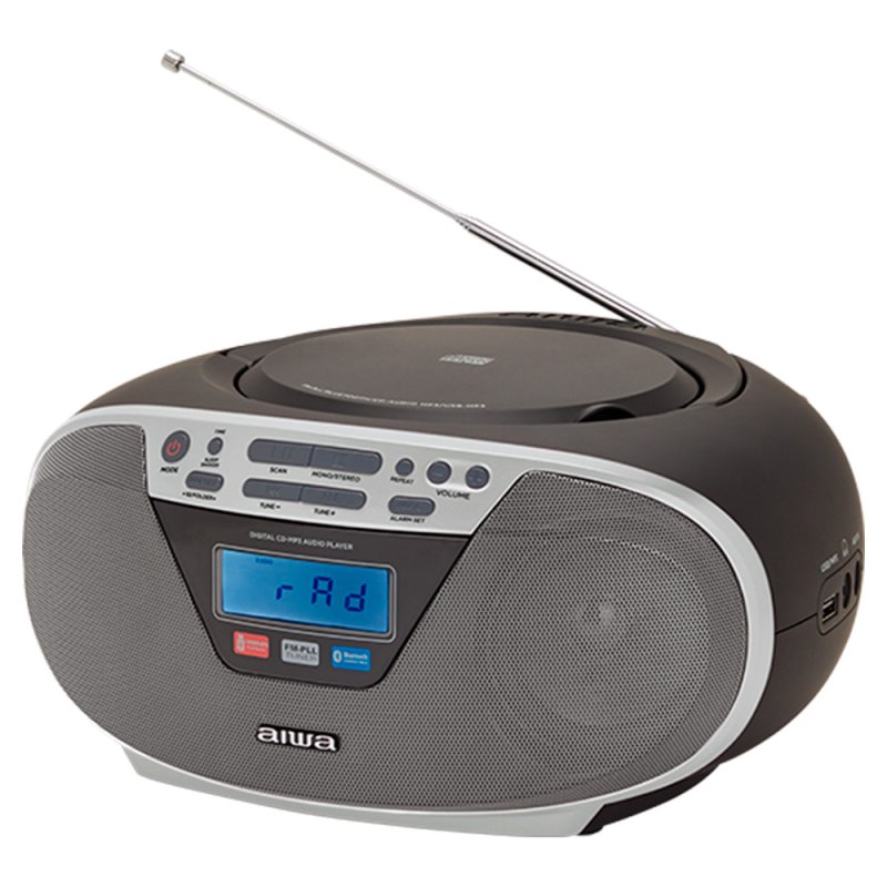 Aiwa BBTU-400SL portable stereo system Analog & digital 6 W FM Silver MP3 playback