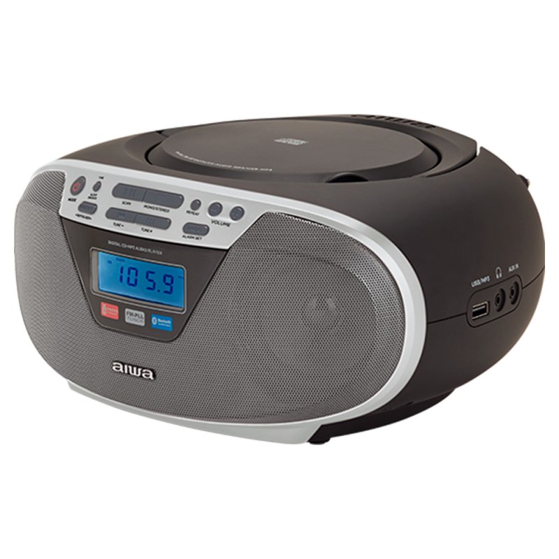 Aiwa BBTU-400SL Système stéréo portable Analogique et numérique 6 W FM Argent Lecture de MP3