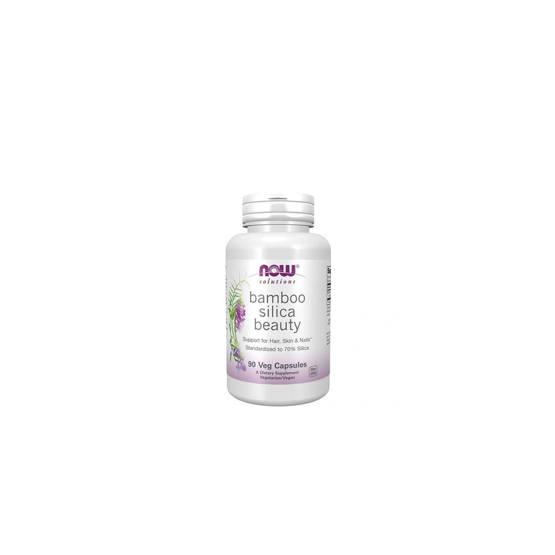 NOW Foods Bamboo Silica Beauty Supplement 90 Vegan Capsules