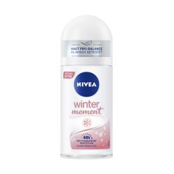 NIVEA Winter Moment Roll-On Deodorant 50ml Refreshing Antiperspirant with 48h Protection and Long-Lasting Winter
