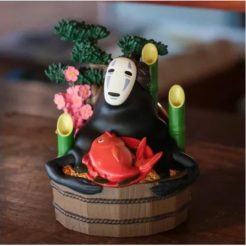 LE VOYAGE DE CHIHIRO - No Face Bassine d'or & Bambous - Diorama 18cm