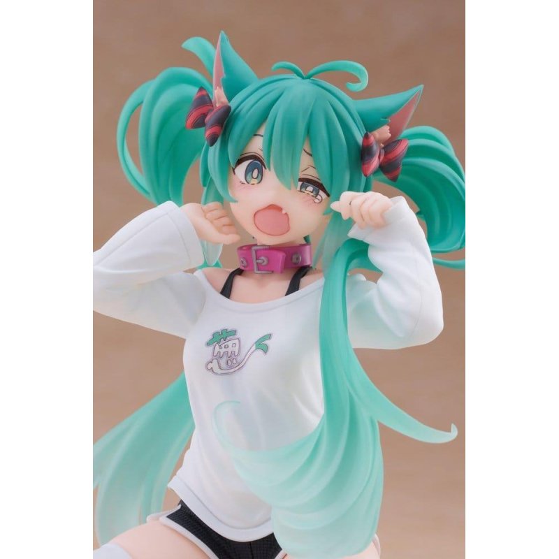 HATSUNE MIKU - Miku "Cat Ear t-Shirt" - Statuette Desktop Cute 13cm