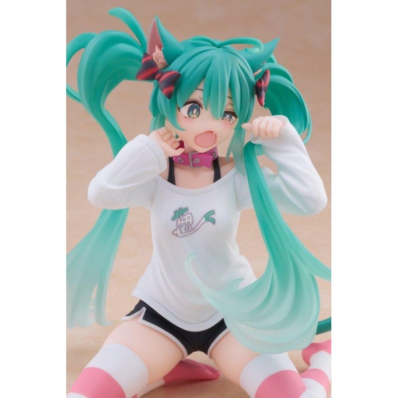 HATSUNE MIKU - Miku "Cat Ear t-Shirt" - Statuette Desktop Cute 13cm