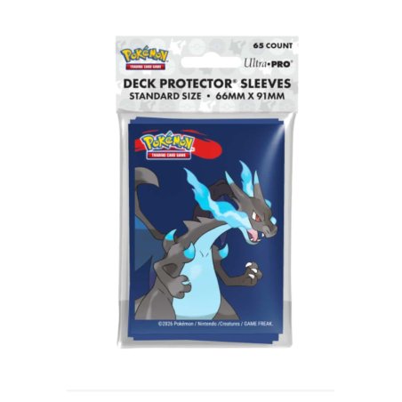Ultra Pro - Pokémon JCC - Pochettes de protection de deck Méga-Dracaufeu X 65 pcs (66 x 91 mm)