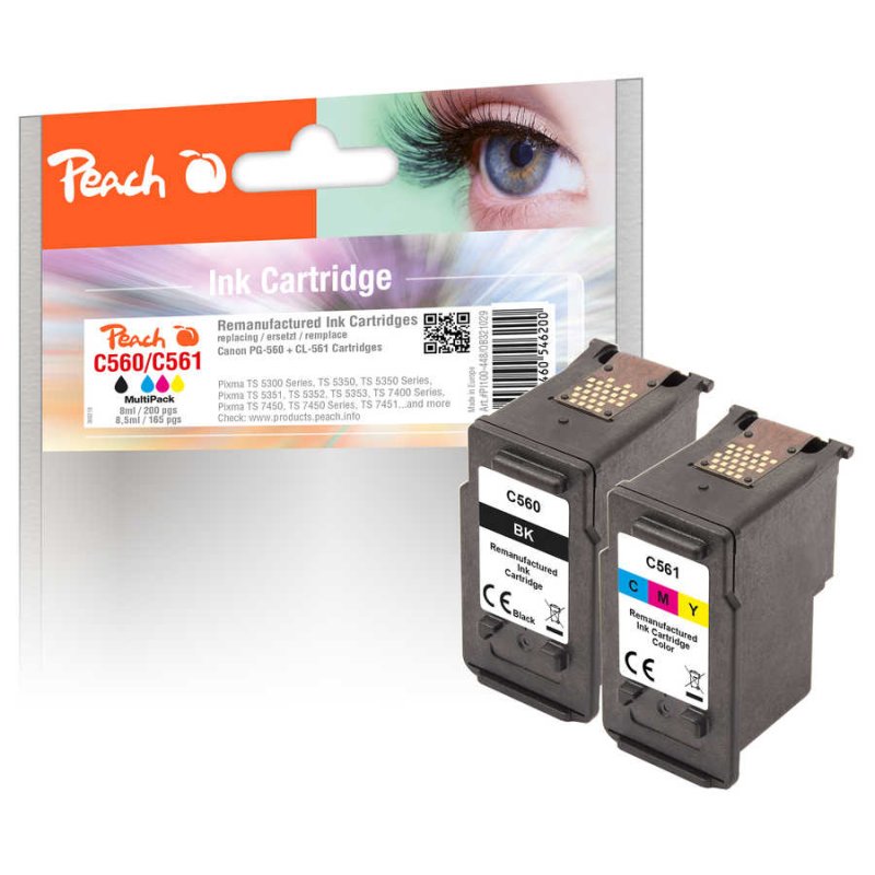 Peach 321029 ink cartridge 2 pc(s) Compatible Standard Yield Black, Cyan, Magenta, Yellow