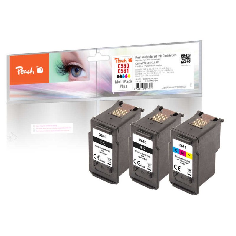 Tinte Spar Pack Plus PI100-449 (kompatibel mit Canon PG-560)