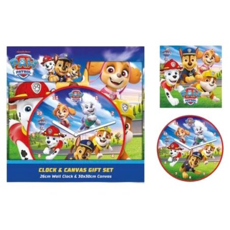 Paw Patrol Gift Set Clock & Canvas Display (6)