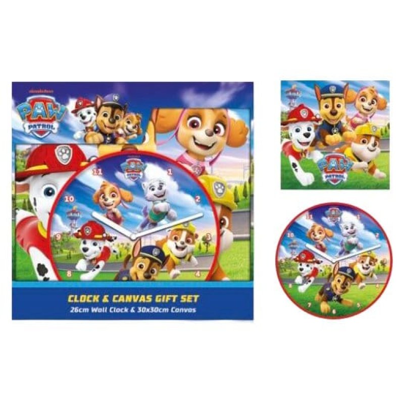 Paw Patrol Gift Set Clock & Canvas Display (6)