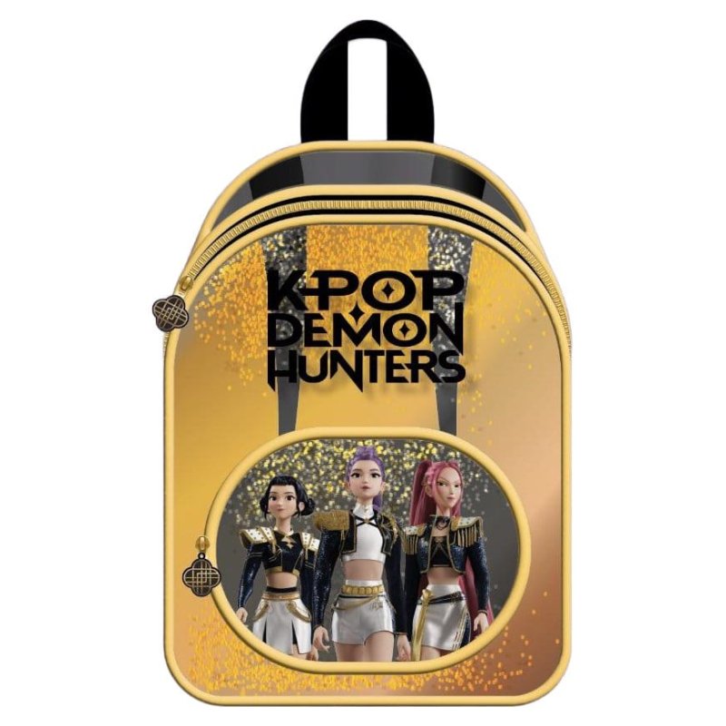 KPop Demon Hunters Glitter Backpack Golden
