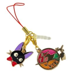 Kiki's Delivery Service Keychain Stained Glass Style Jiji Gold