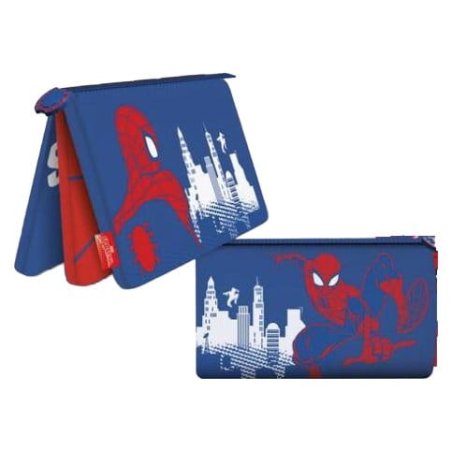 Spider-Man Multi-Pouch Pencil Case Red, White and Blue Display (6)