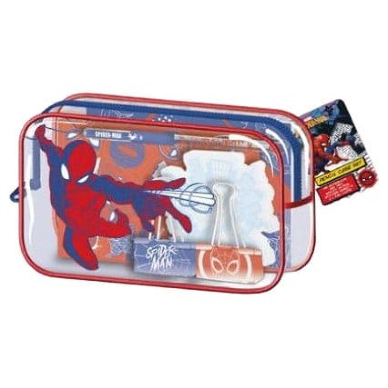 Spider-Man Pouch Stationery Set Red, White and Blue Display (6)