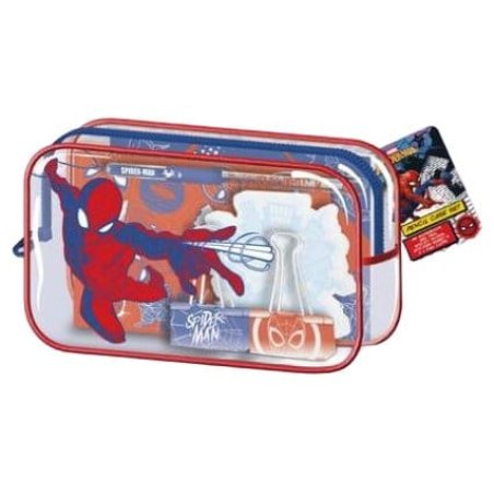 Spider-Man Pouch Stationery Set Red, White and Blue Display (6)