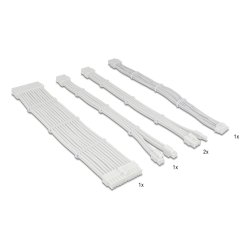 Delock PSU Verlängerungskabel Set 30 cm 5-teilig Sleeved mit Kabelkämmen
