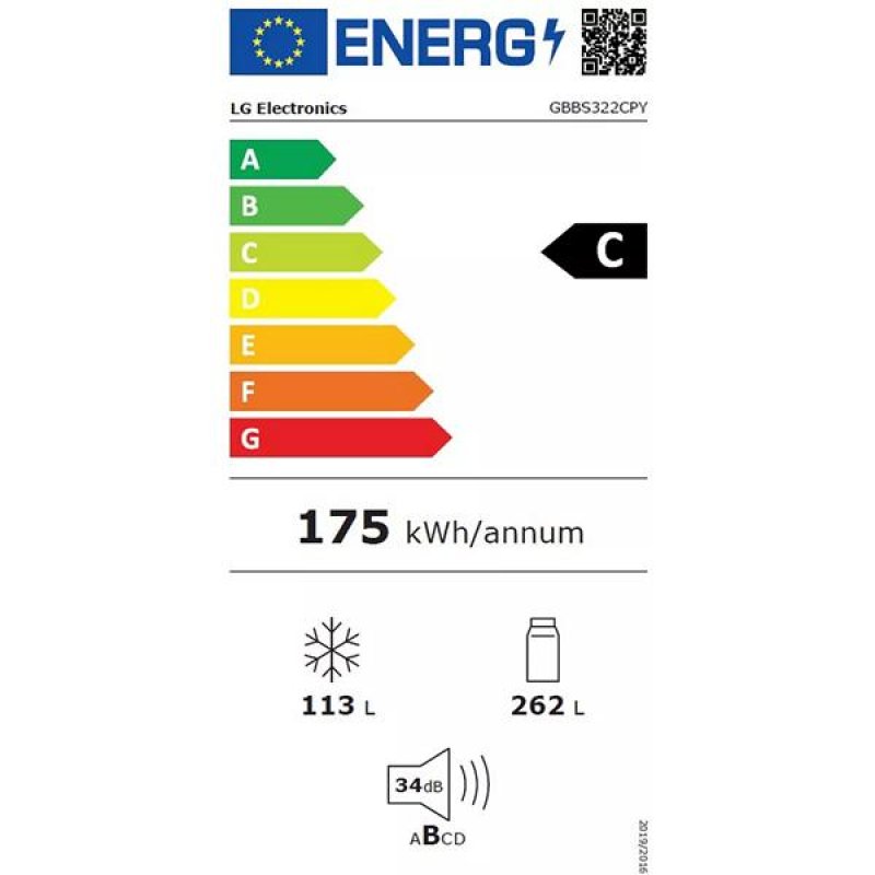 Réfrigérateur Combiné 2,03m, Classe C, Noir acier, Compresseur Smart In *