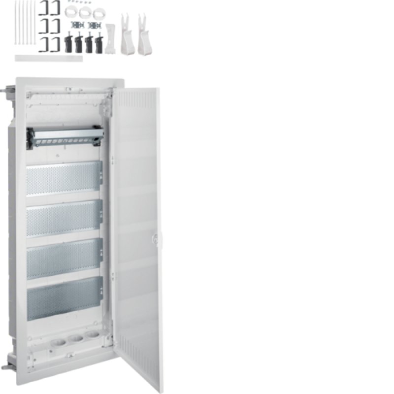 Hager Multimedia Volta HWV VH60NW 5reihig m.geschlitzter Stahlblechtr