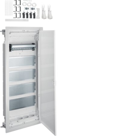 Hager Multimedia Volta HWV VH60NW 5reihig m.geschlitzter Stahlblechtr