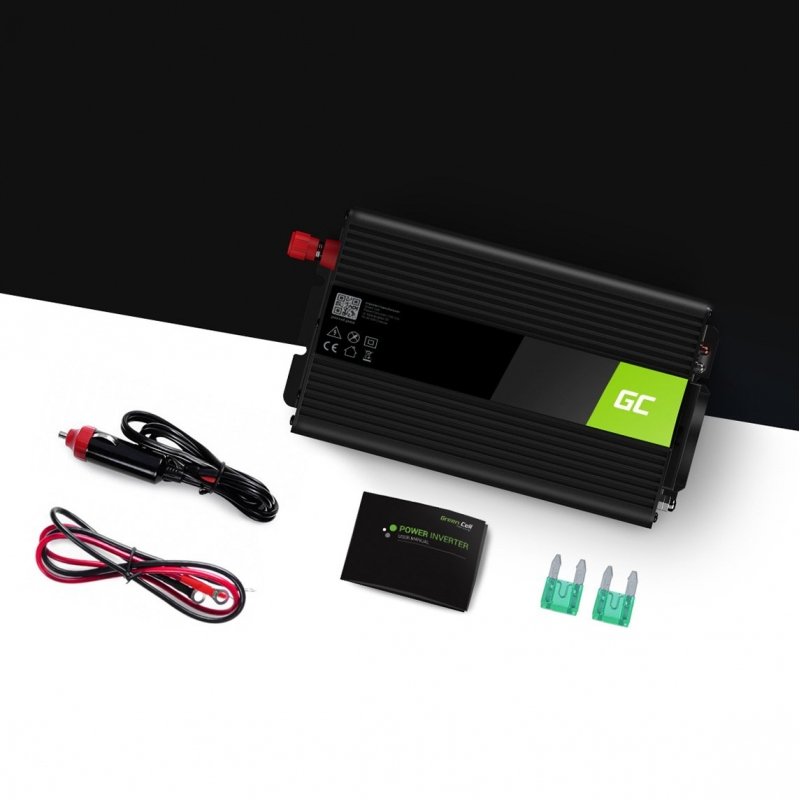 Green Cell INV17 adaptateur de puissance & onduleur Auto 500 W Noir