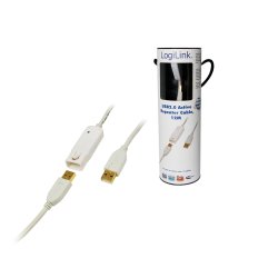 LogiLink 12m USB 2.0 USB cable USB A 0.48 Gbit/s White