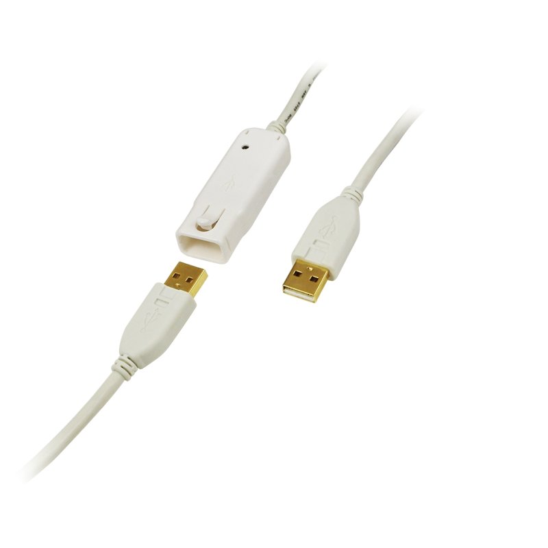 LogiLink 12m USB 2.0 USB cable USB A 0.48 Gbit/s White