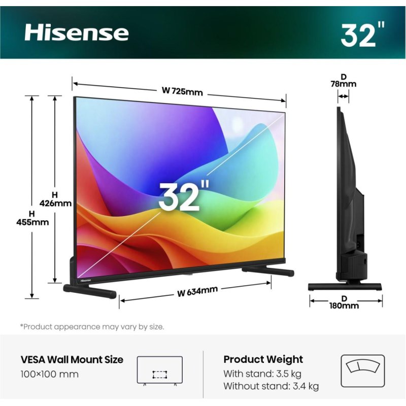 Hisense 32A59S 81.3 cm (32") Full HD Smart TV Wi-Fi Black